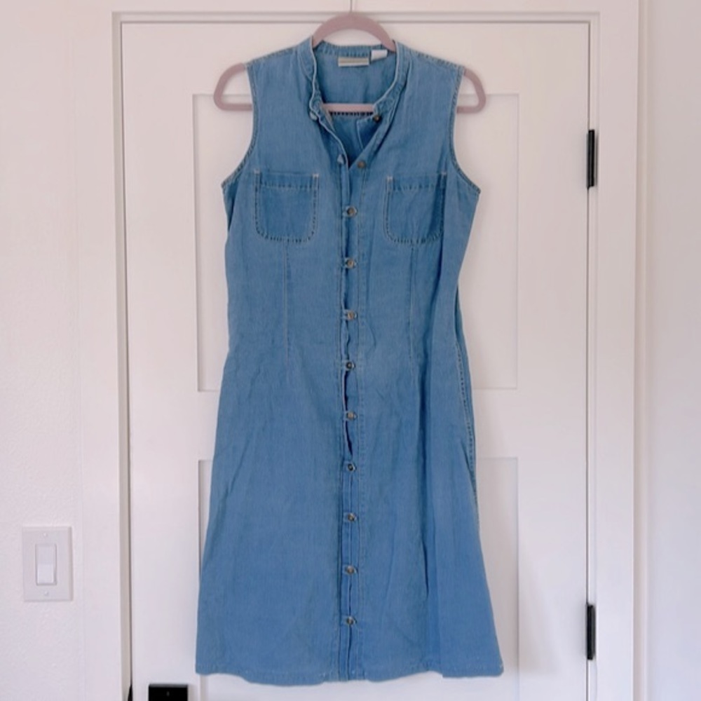 Liz Claiborne Lizwear denim button front denim dress size 10